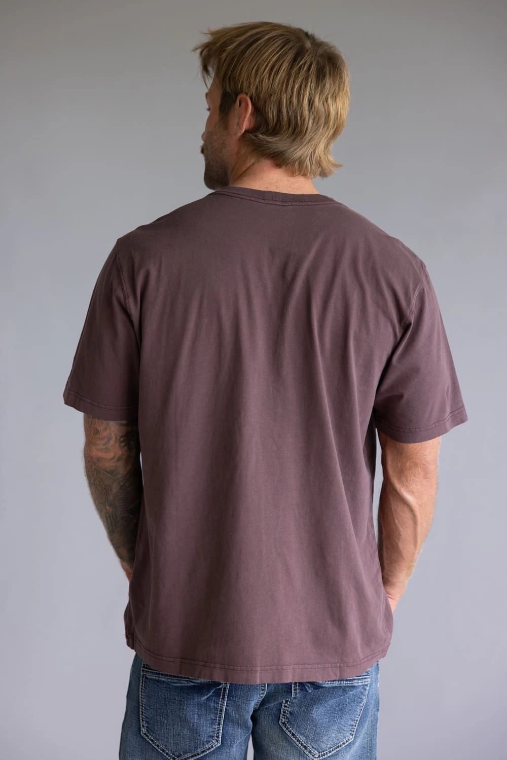 Carhartt Garment Dyed Pocket T-Shirt for Men in Sepia | 106252-BB3 Heathered Texture Casual Comfort Design
