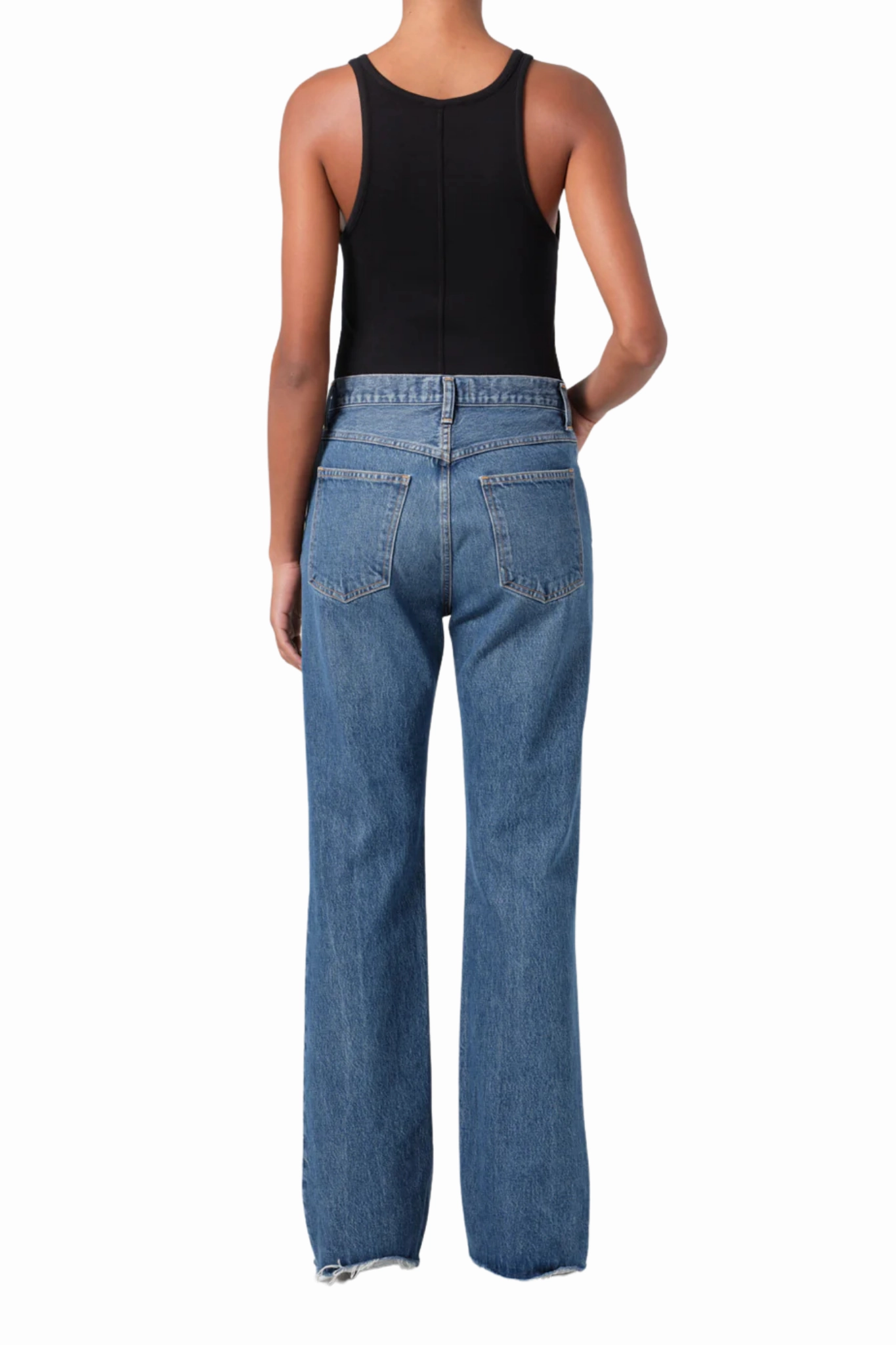 Mid Rise Structure Weekend Style Stretch Bold Look Leena Baby Flare in Placebo