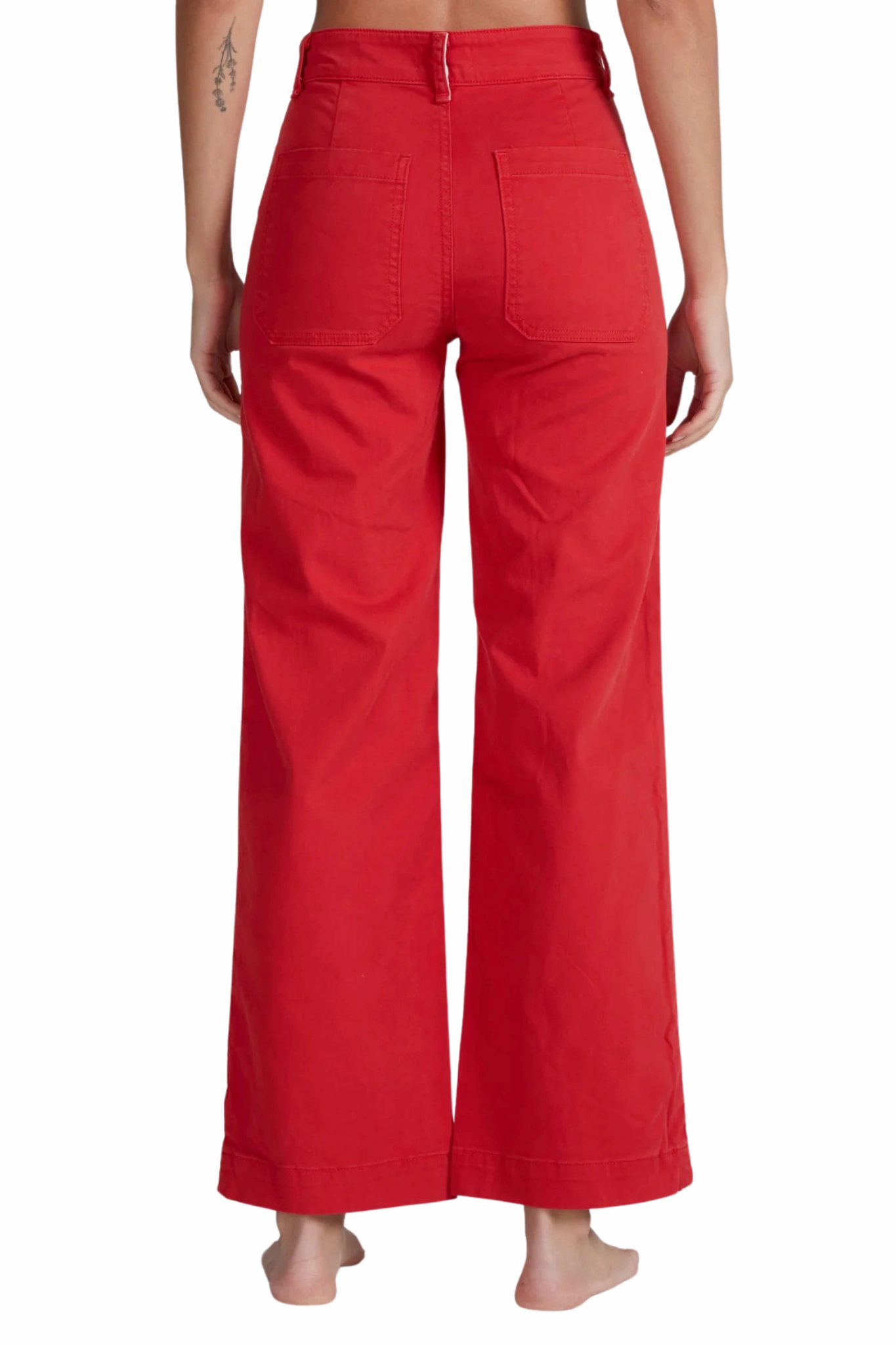 Fade Resistant Dye Anti Chafe Lining Sailor Pant in Red