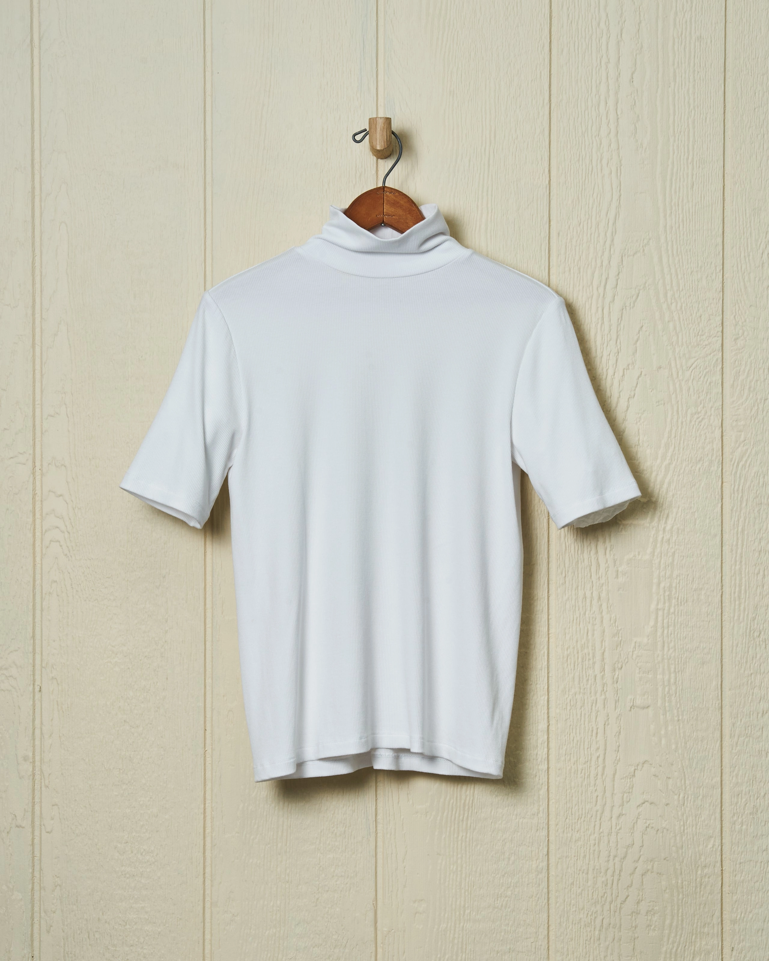 Chelsea Ribbed Knit Top in White Snag Free Fabric