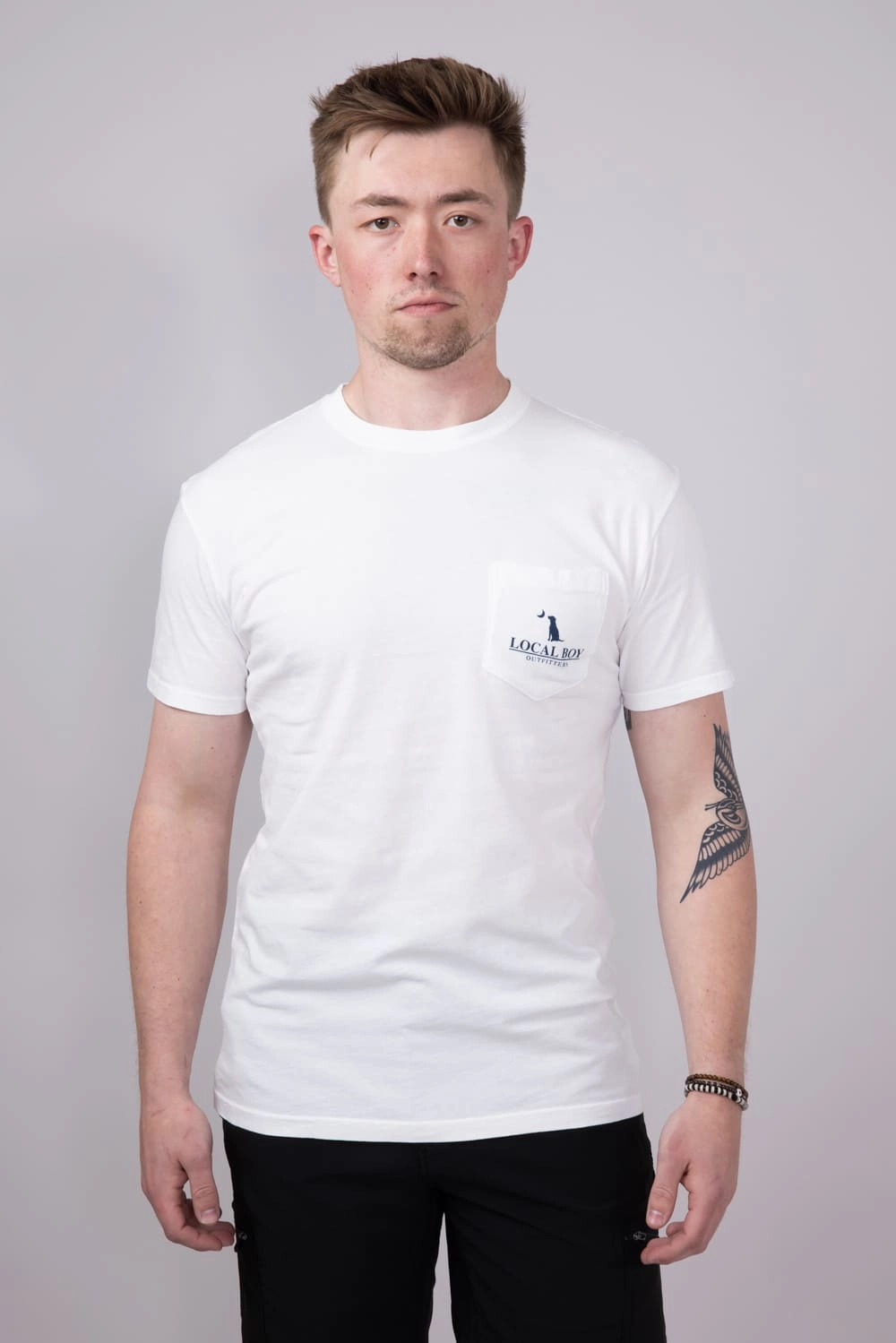 Local Boy Busch T-Shirt for Men in White | L1000531-WHITE Versatile Wardrobe Piece