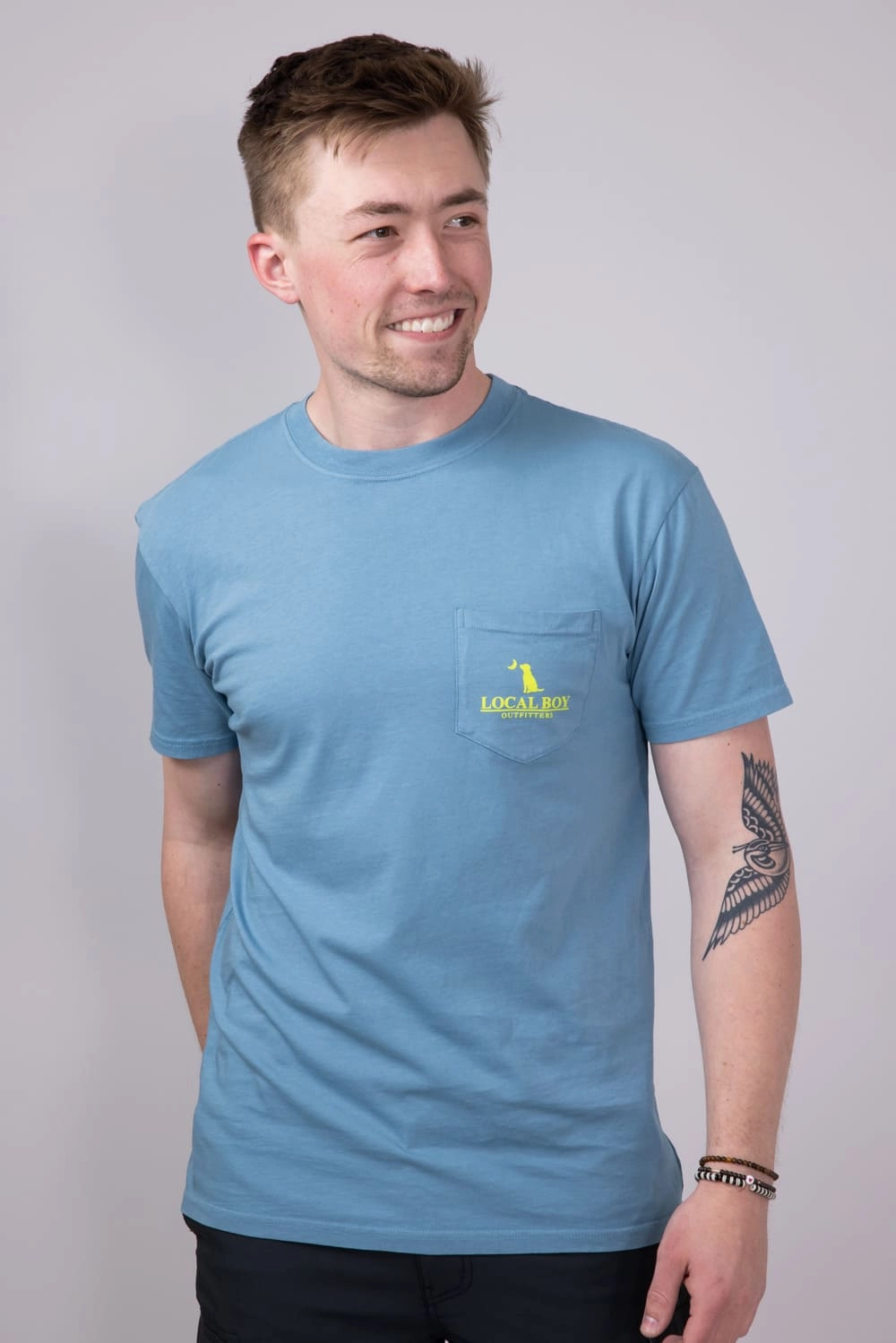 Tight Fit Local Boy Cinco De Drinko T-Shirt for Men in Blue | L1000540-SLATE