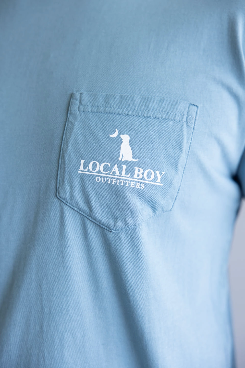 Local Boy Local Flage Badge T-Shirt for Men in Slate Blue | L1000098-SLATE Tight fit sexiness Low carbon footprint