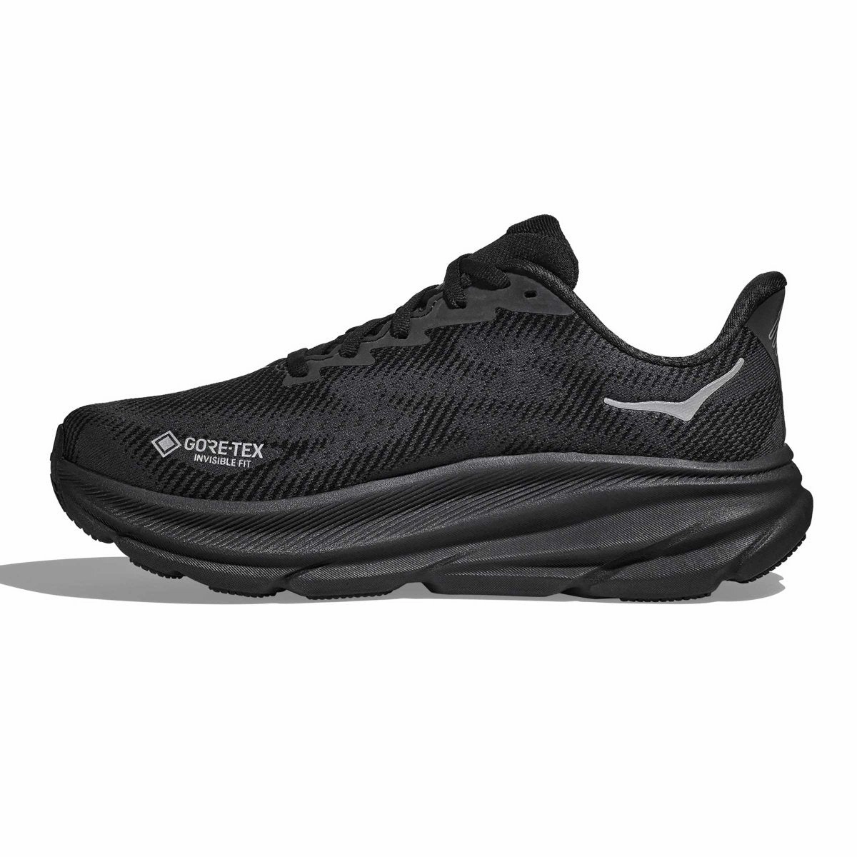 Hoka One One Women's Clifton 9 Black/Black Gore-Tex Durable Lining
