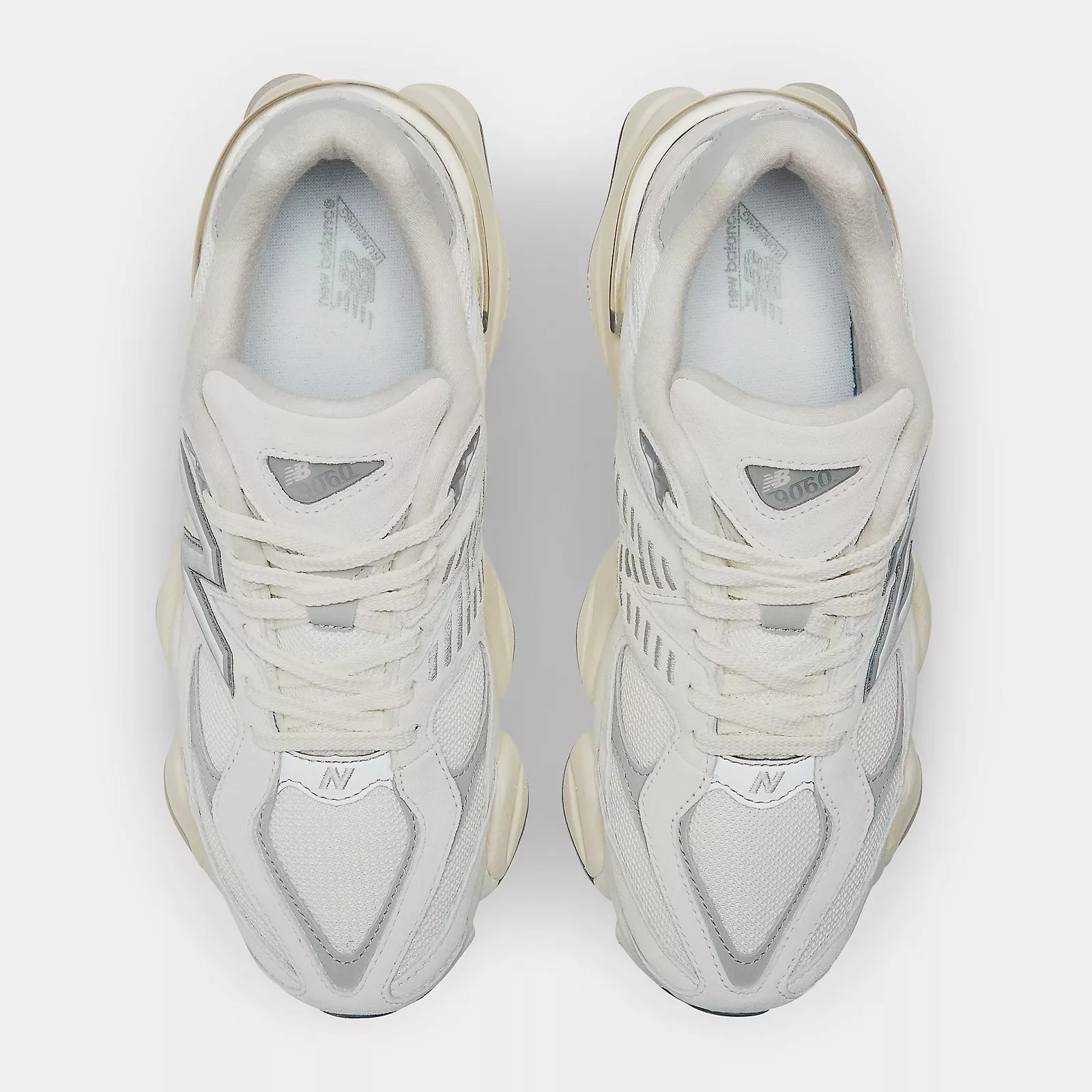 Heat Sealed Layers Compression Fit 9060 Sneaker (Sea Salt   Concrete   Silver Metallic)