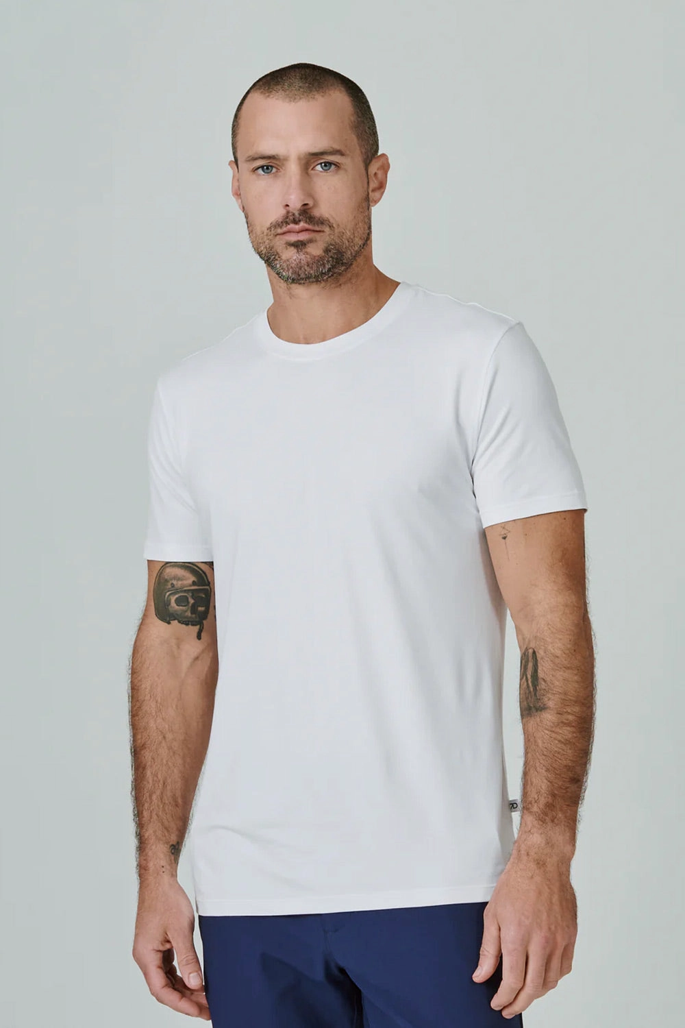 Cool Layering 7Diamonds Core Crew T-Shirt for Men in White | CSMT-4207-WHITE