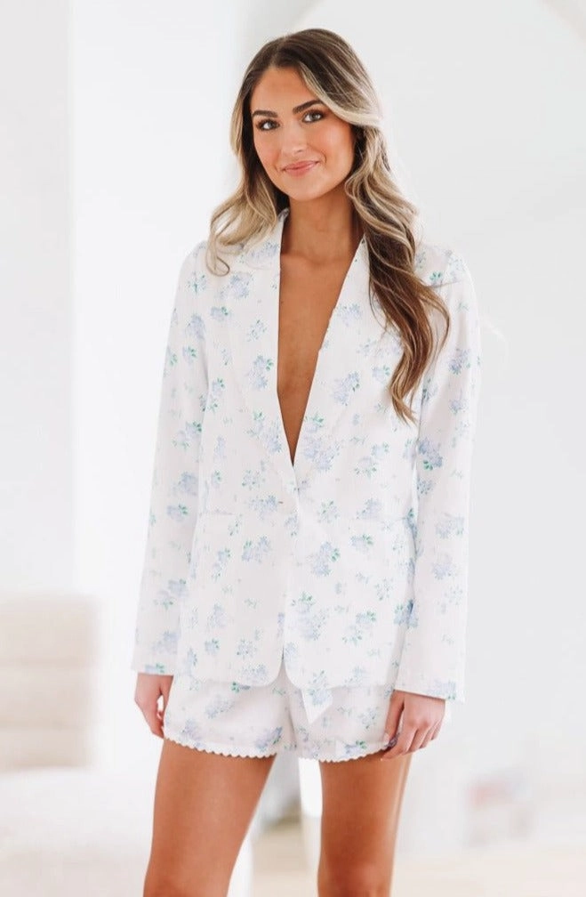 Loveable Jacket - White and Blue MoistureWicking Technology