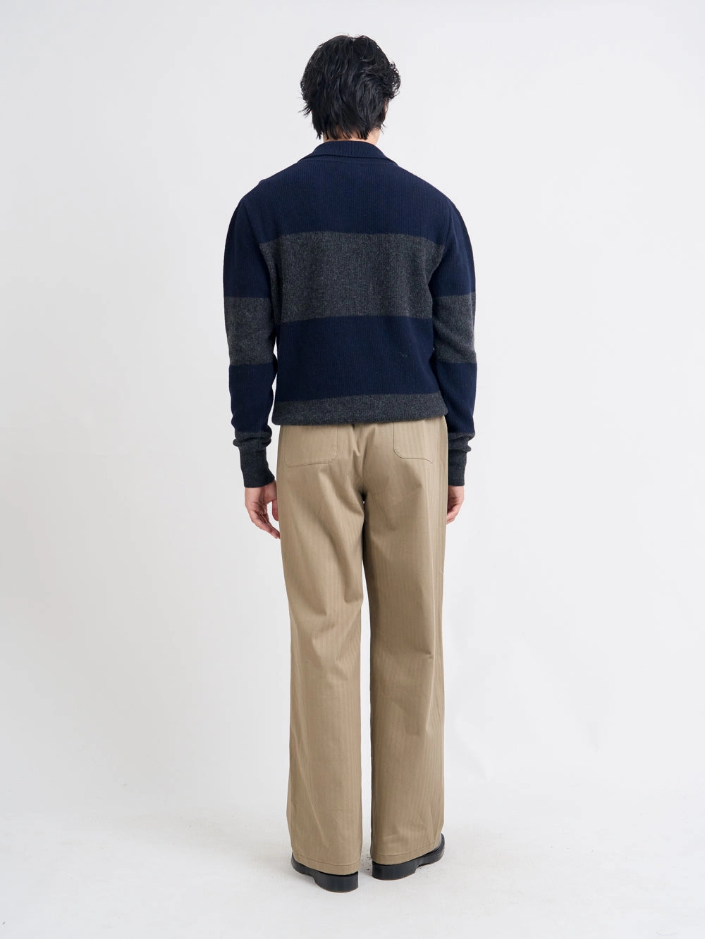 Wren Knitted Polo Shirt Paxton Navy/Charcoal Cool Layer