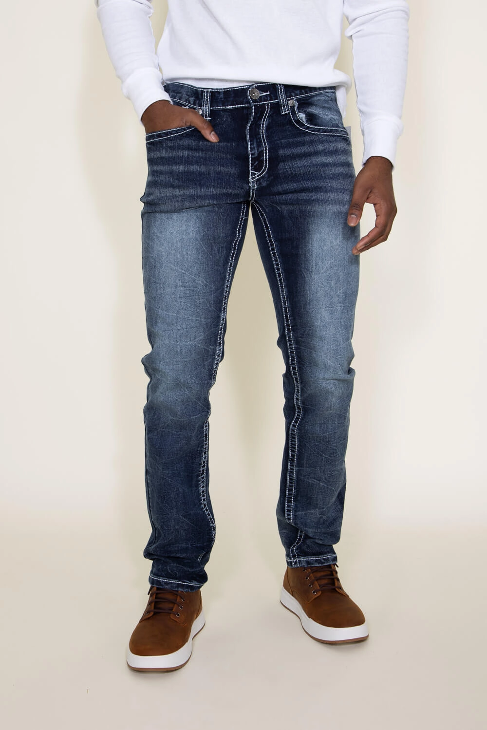 True Luck Baker Straight Jeans for Men | TL19350401 Layered Basics Day Ready
