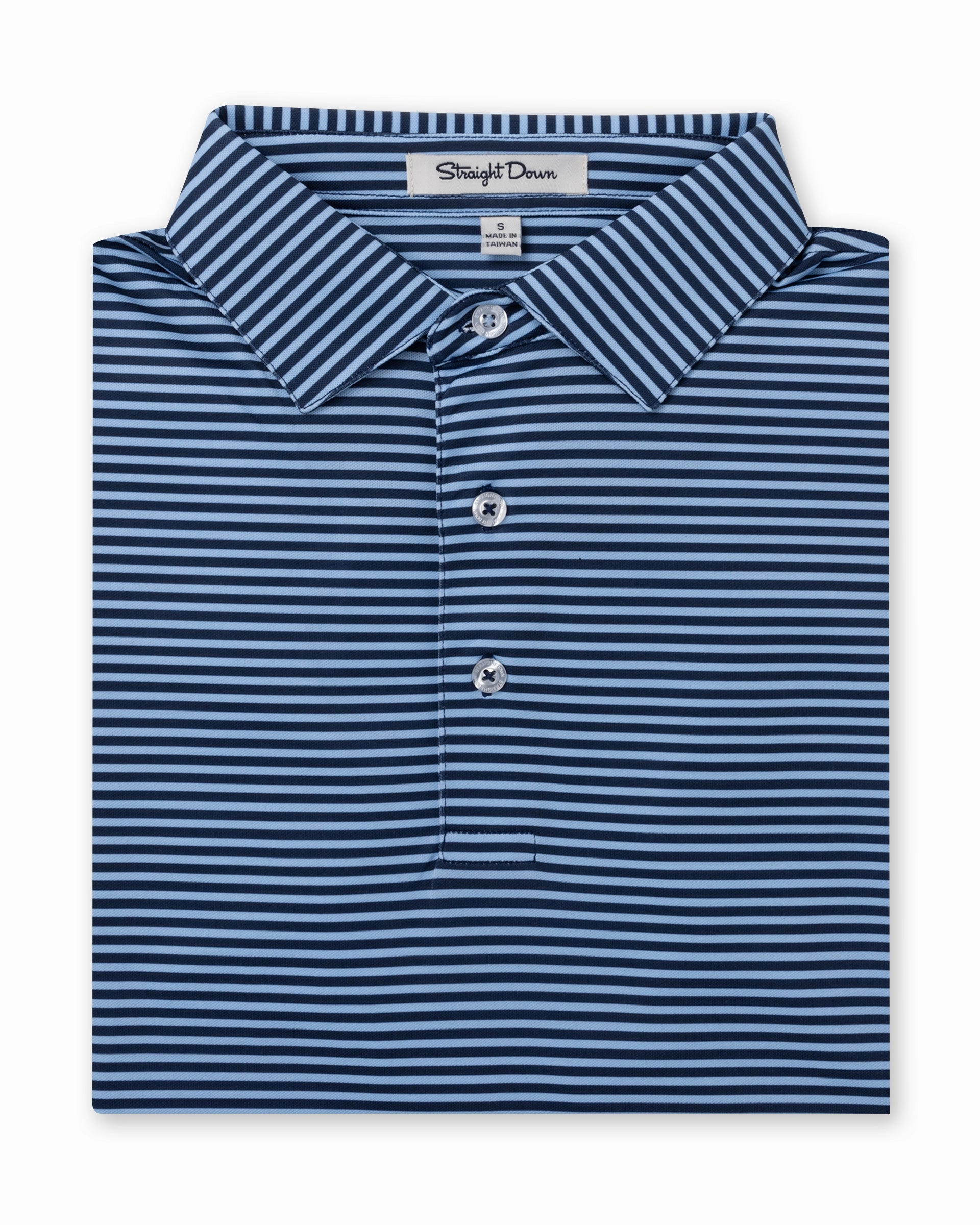 Del Mar Stripe Polo - Carolina New Indigo comfortable top Cool Design