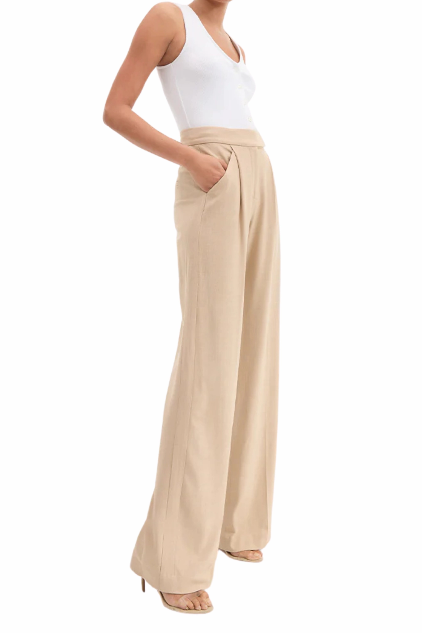 Marbeau Pant in Stone Khaki Lightweight Wear