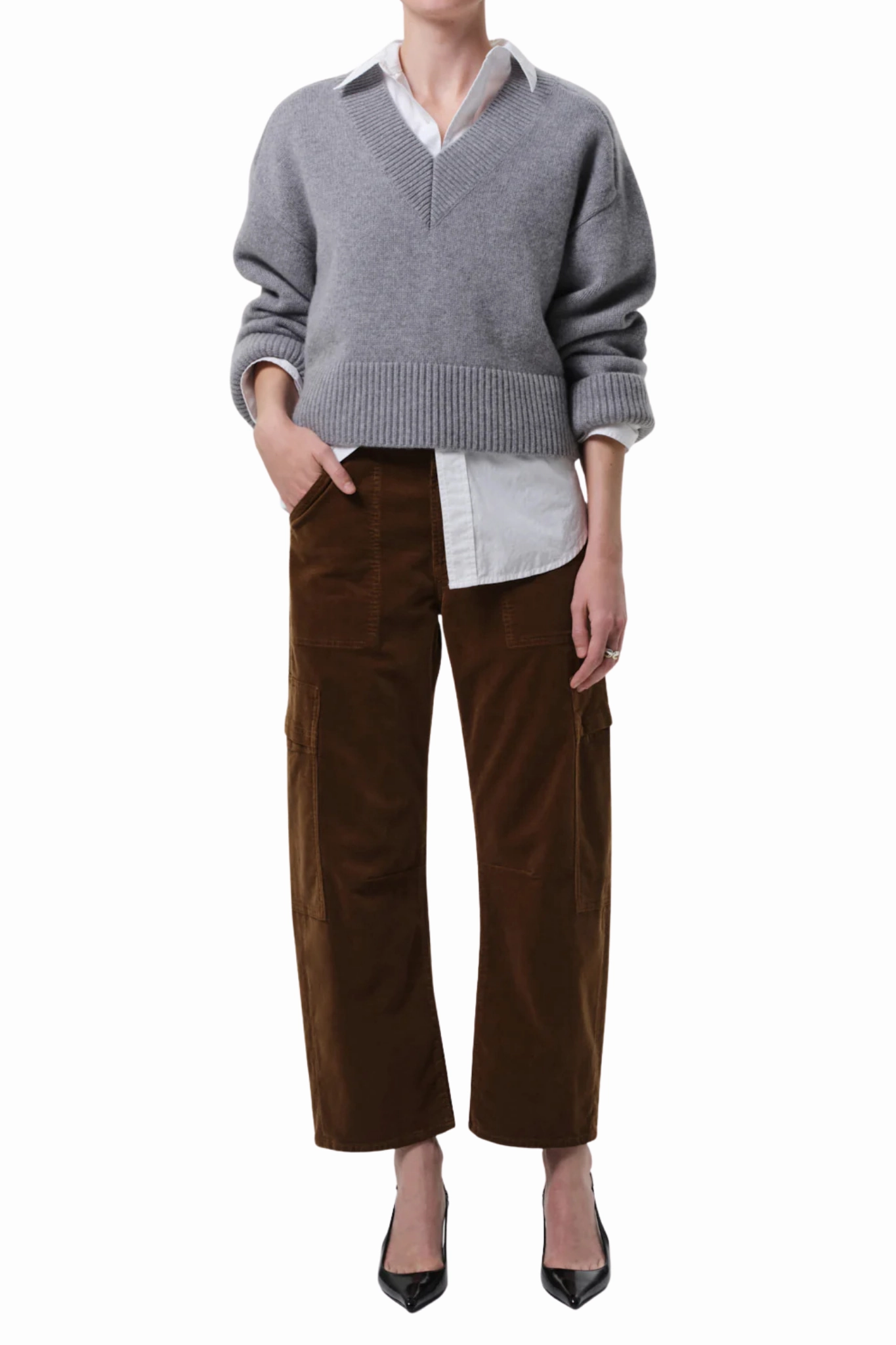 Marcelle Cargo in Manuka Corduroy Breath Fit