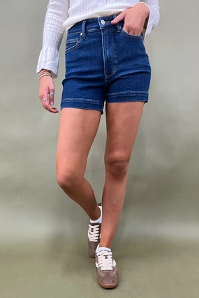 Water-resistant Modern Relaxed Marla Tummy Control Denim Shorts