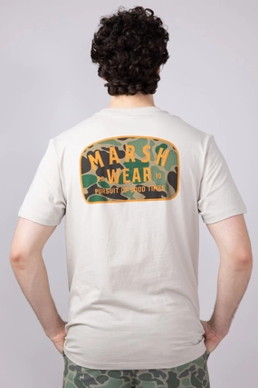 Marsh Wear Alton Camo T-Shirt for Men in Stone | MWT1068-STN Ethically Sourced Material Sporty Vibe