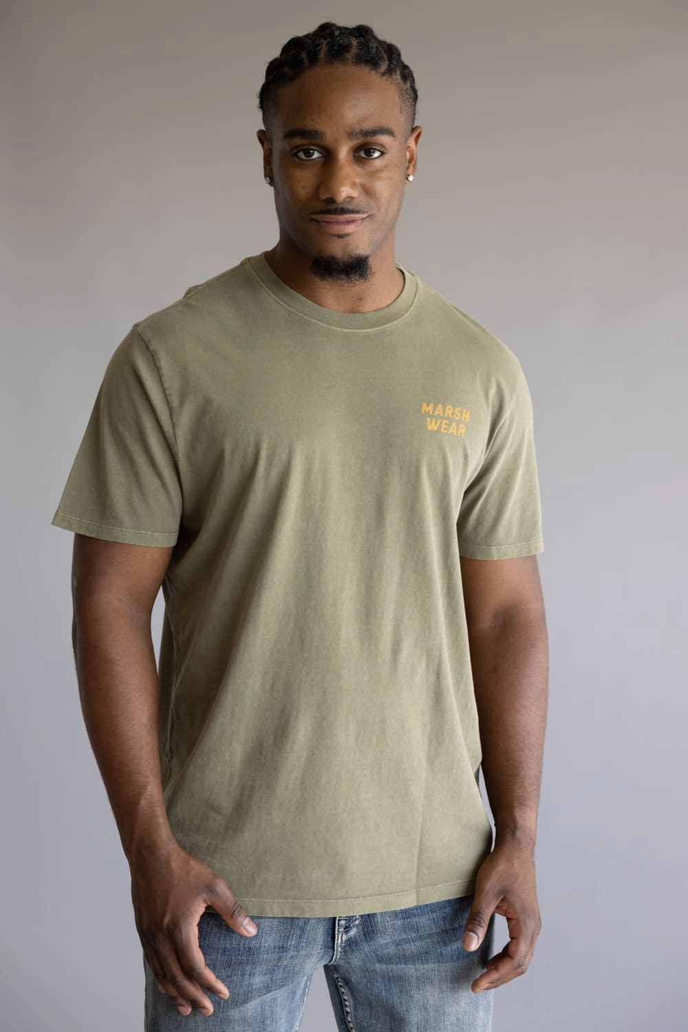Comfort Wearable Marsh Wear Heritage Pointer T-Shirt for Men in Vintage Moss | MWT5024-VMOS