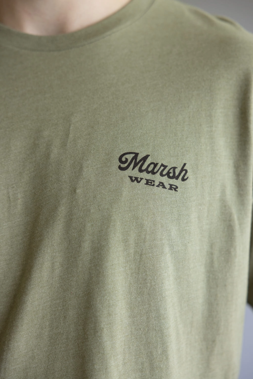 Marsh Wear Paddling Duck T-Shirt for Men in Green Heather | MWT3082-FSLH Casual All-Day