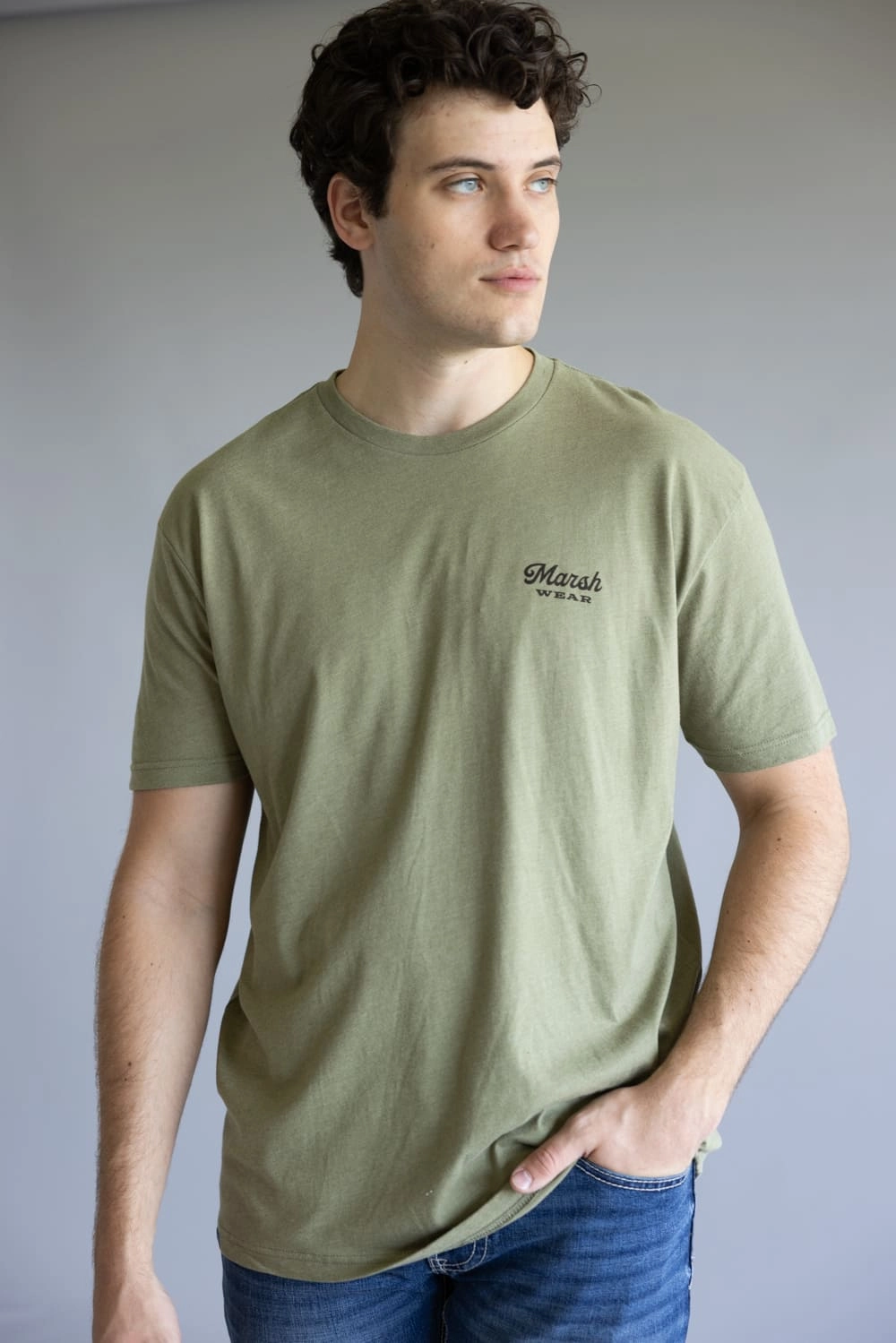 Urban Comfort Marsh Wear Paddling Duck T-Shirt for Men in Green Heather | MWT3082-FSLH