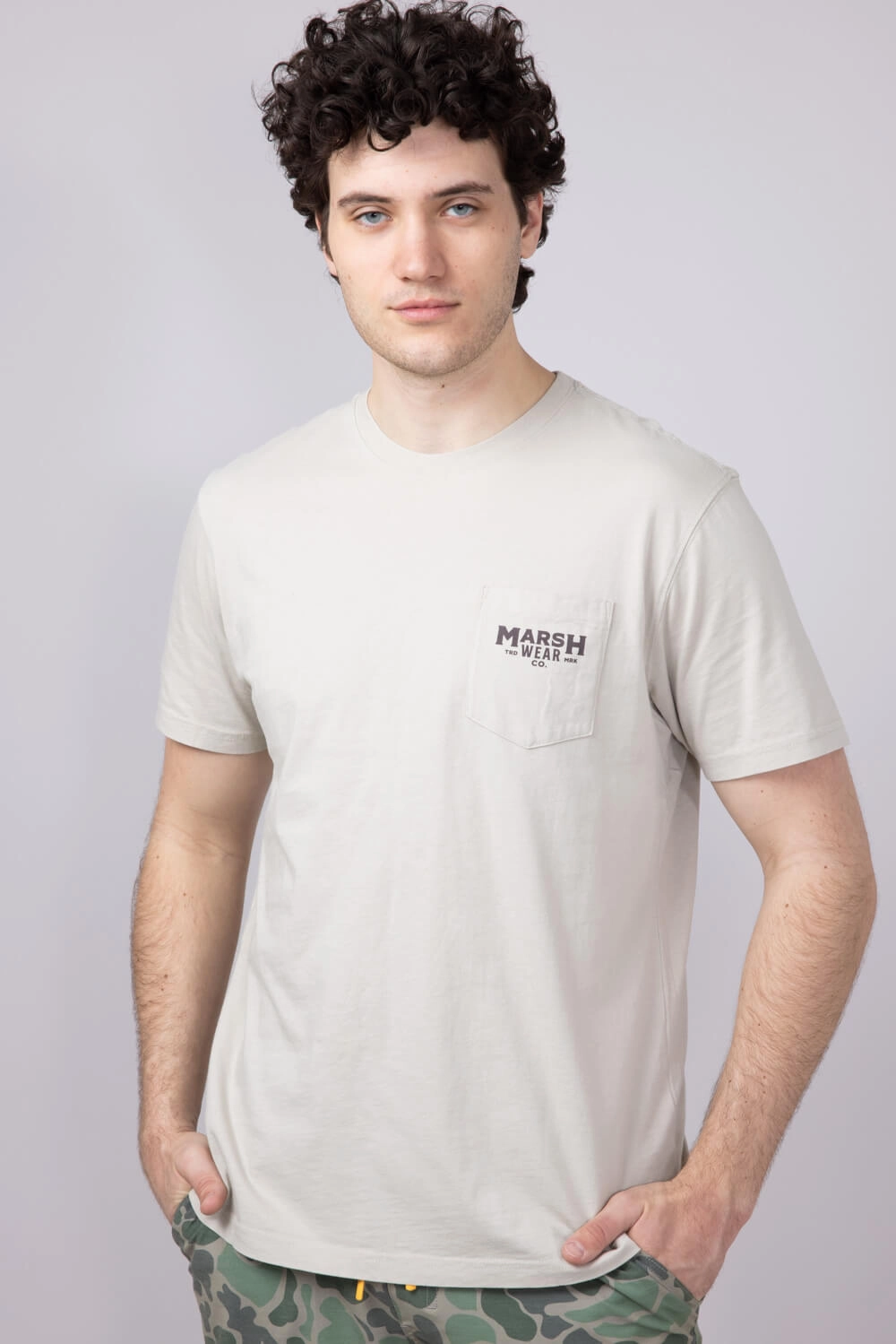 Marsh Wear Rumble T-Shirt for Men in Stone | MWT1079-STN-STONE Light Outfit Quick Layer