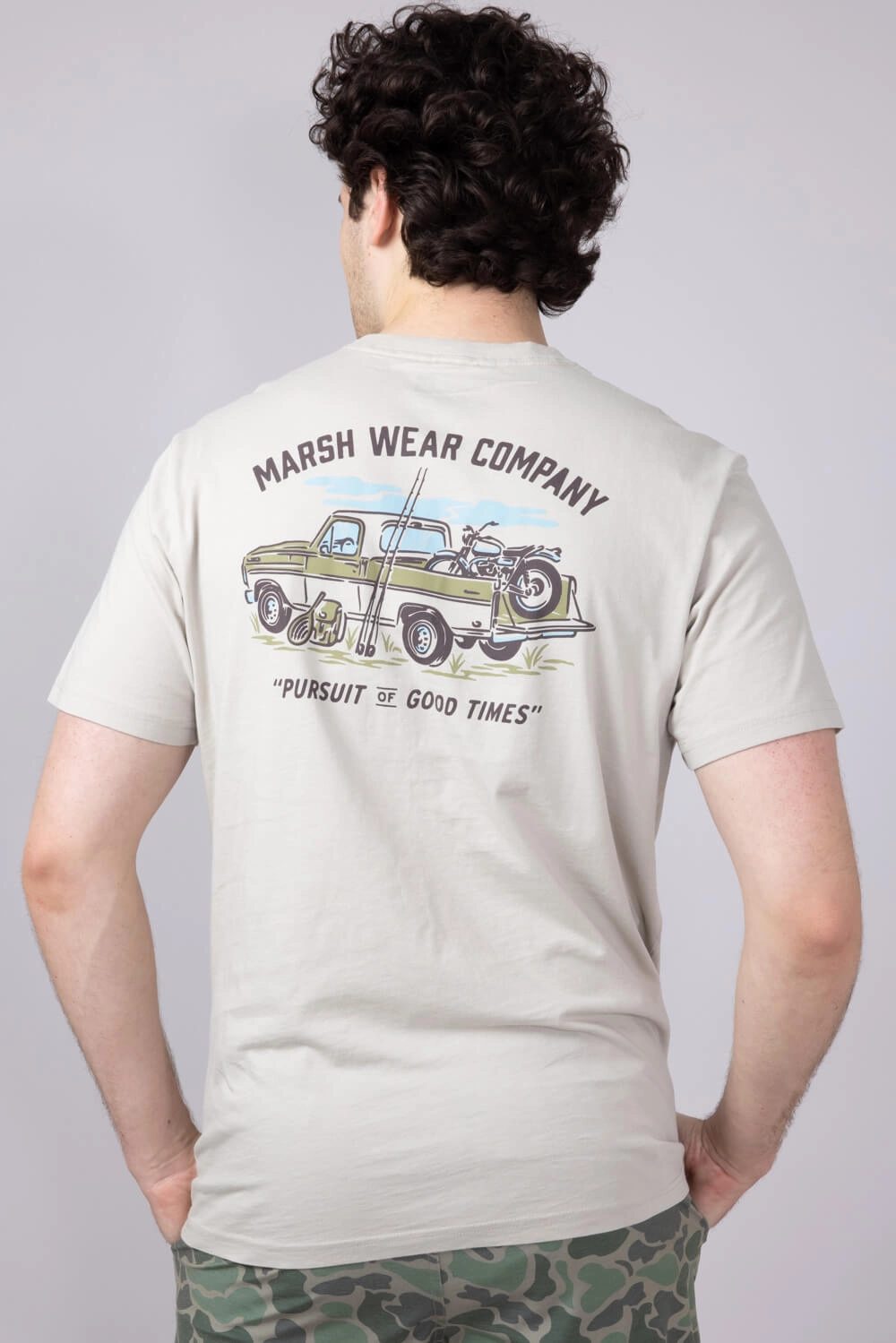 Light Wear Marsh Wear Rumble T-Shirt for Men in Stone | MWT1079-STN-STONE