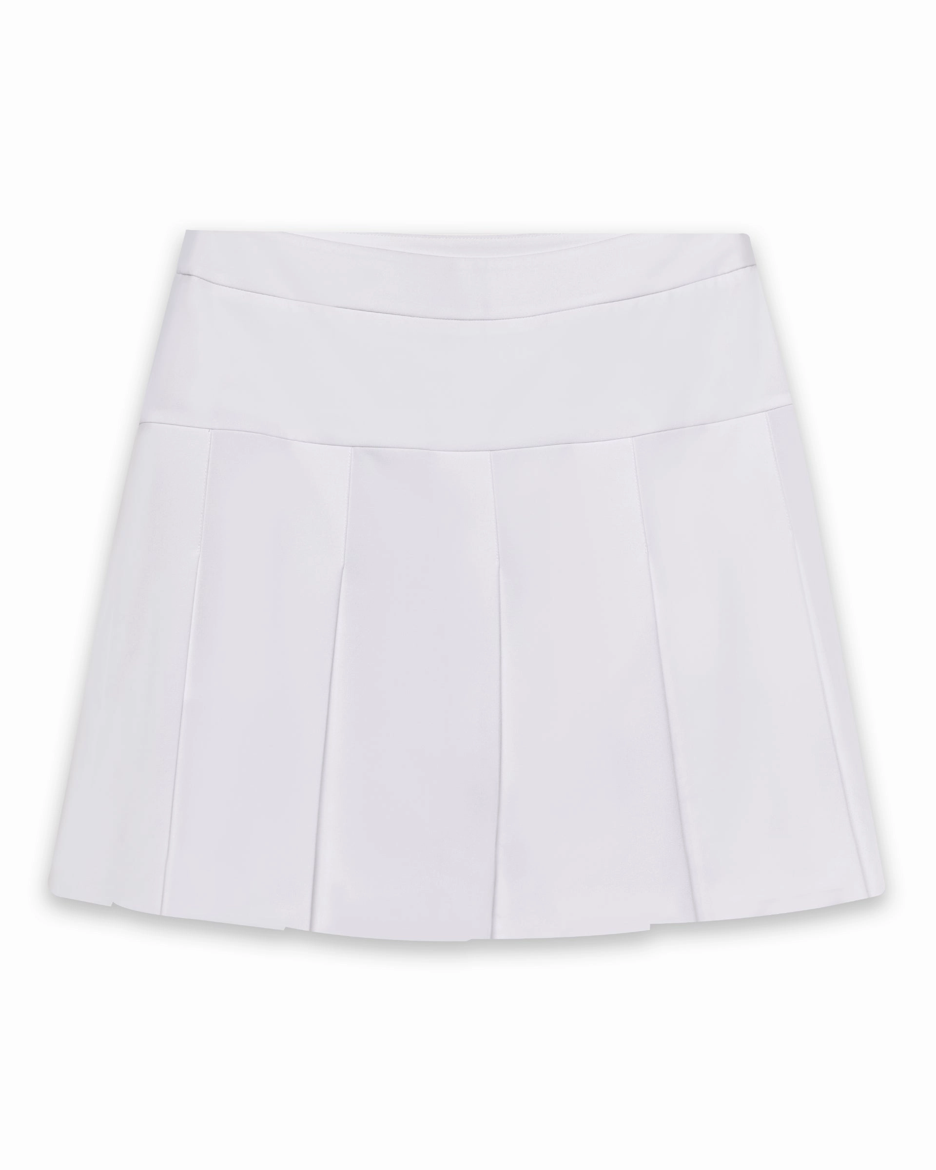 Smooth Feel Faux Leather Martina Skort - White