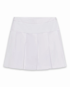 Smooth Feel Faux Leather Martina Skort - White