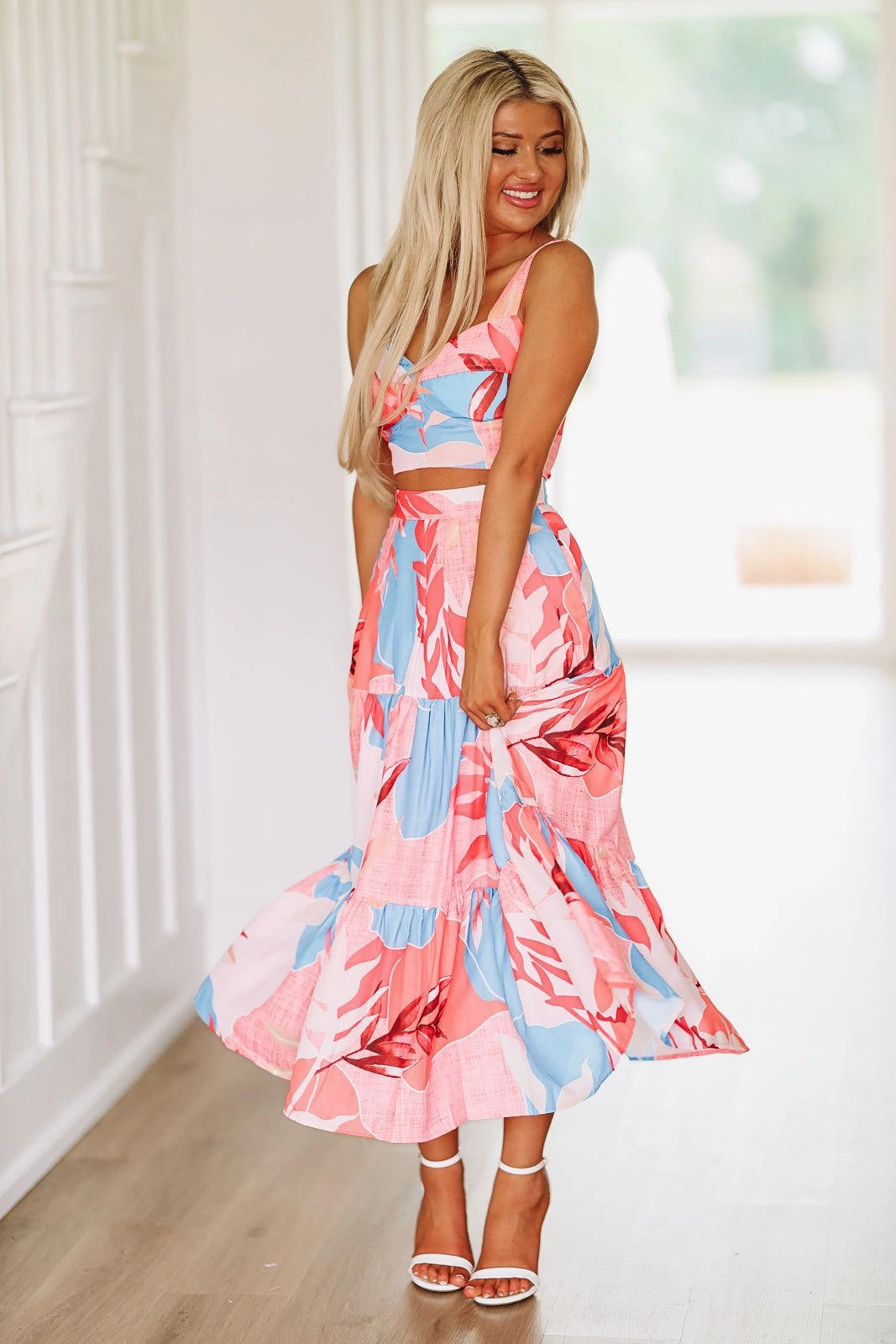 Maui Bound Maxi Skirt - Pink Casual Edge