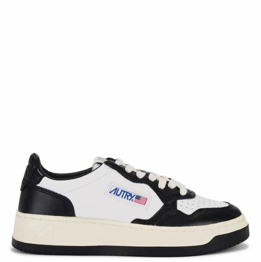 Medalist Low Bicolor Sneaker (White   Black Leather) Shock Use