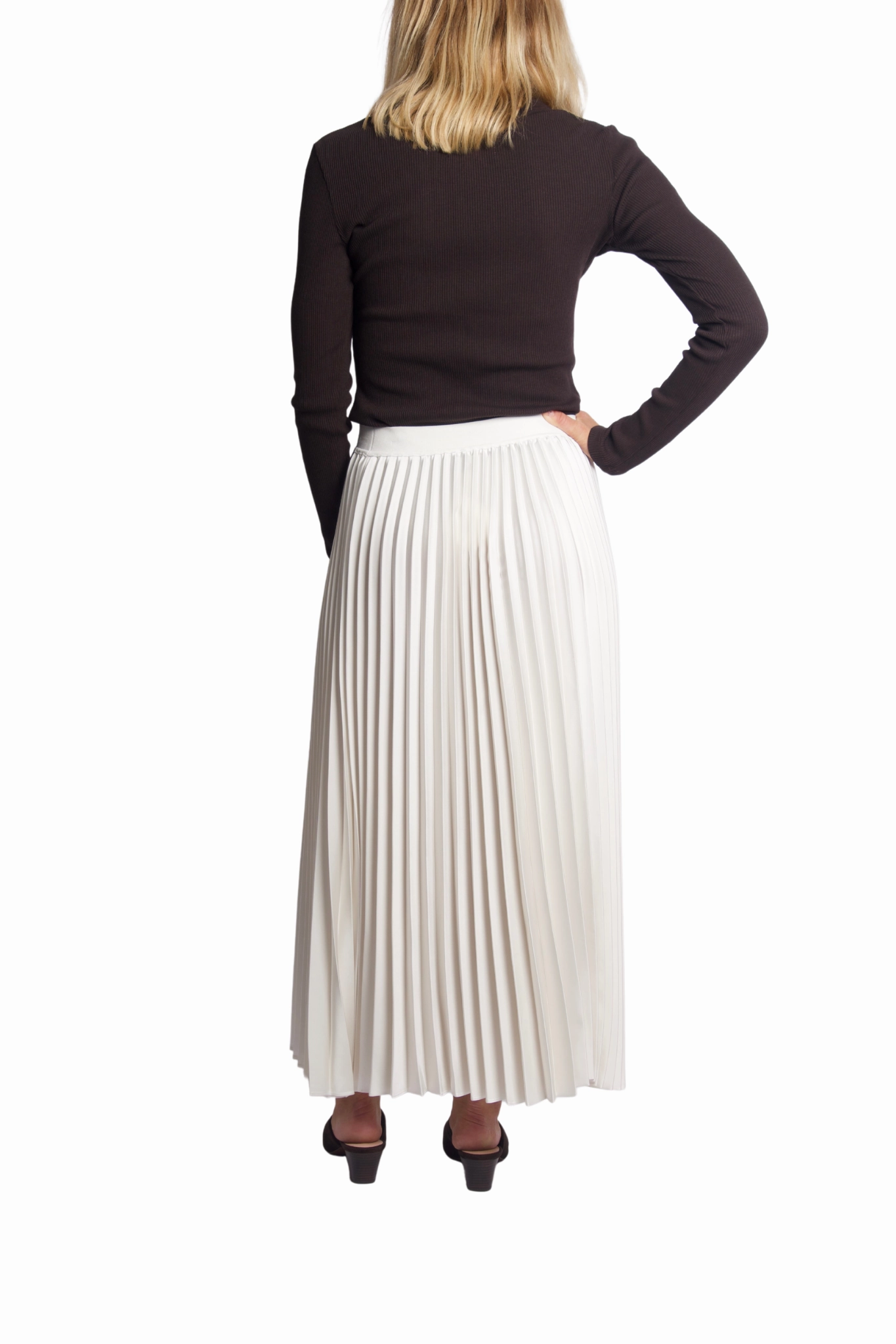 Melanie Midi Skirt in Ivory Fresh Look