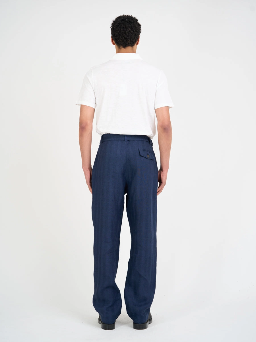 Mersey Polo Shirt Hawley Cream Flatlock stitching