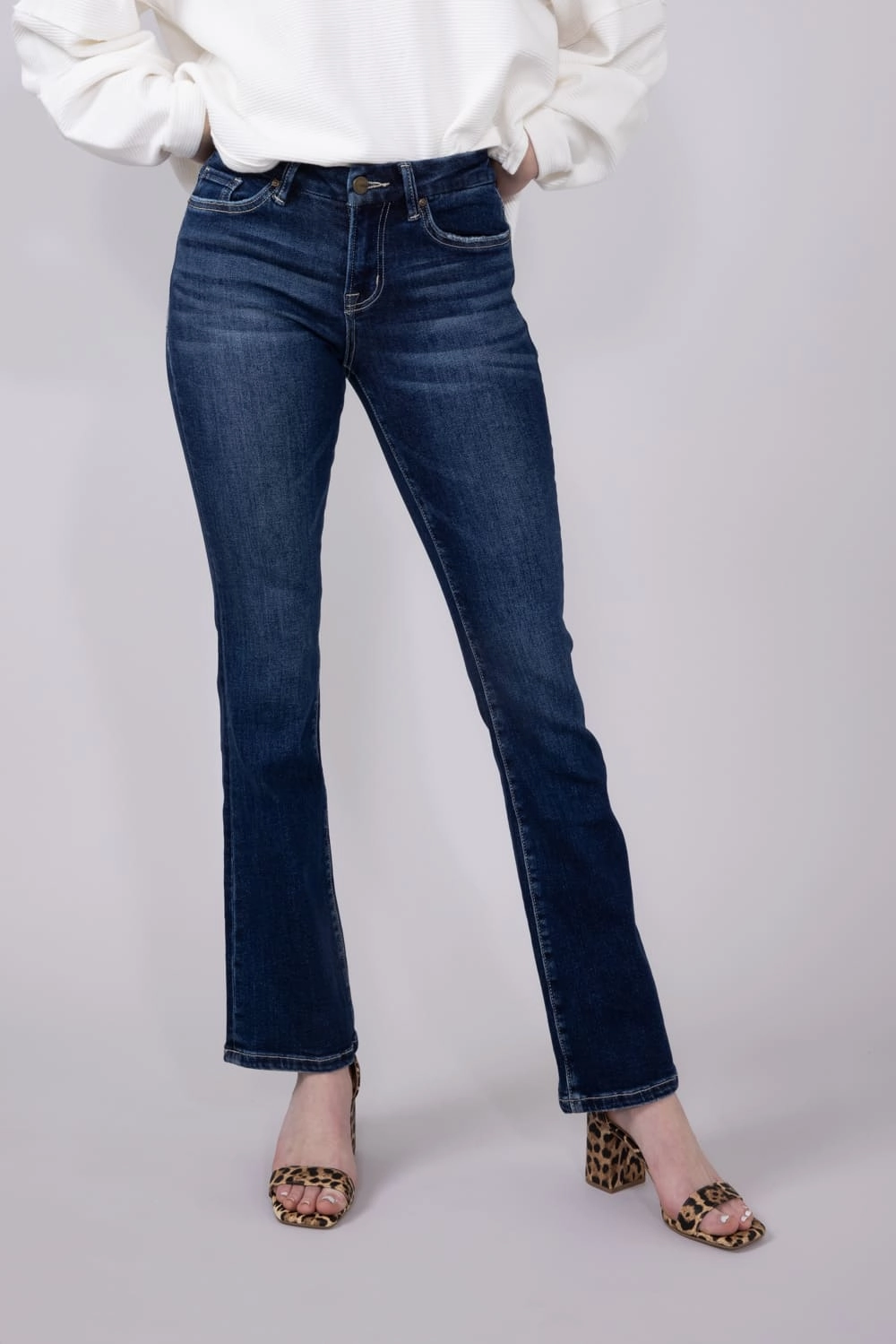 Fashionable Fit Mica Mid Rise Bootcut Jeans for Women | MDP-B511