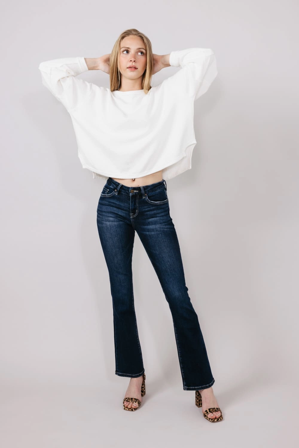 Casual Wear Daily Go-To Mica Mid Rise Bootcut Jeans for Women | MDP-B511