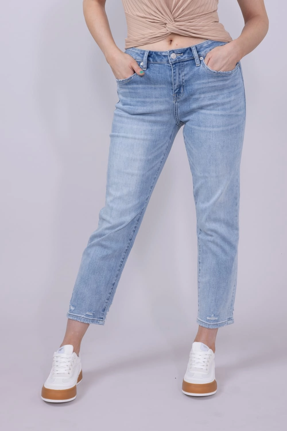 Casual Comfort Office Friendly Mica Mid Rise Straight Jeans for Women | MDP-T3050