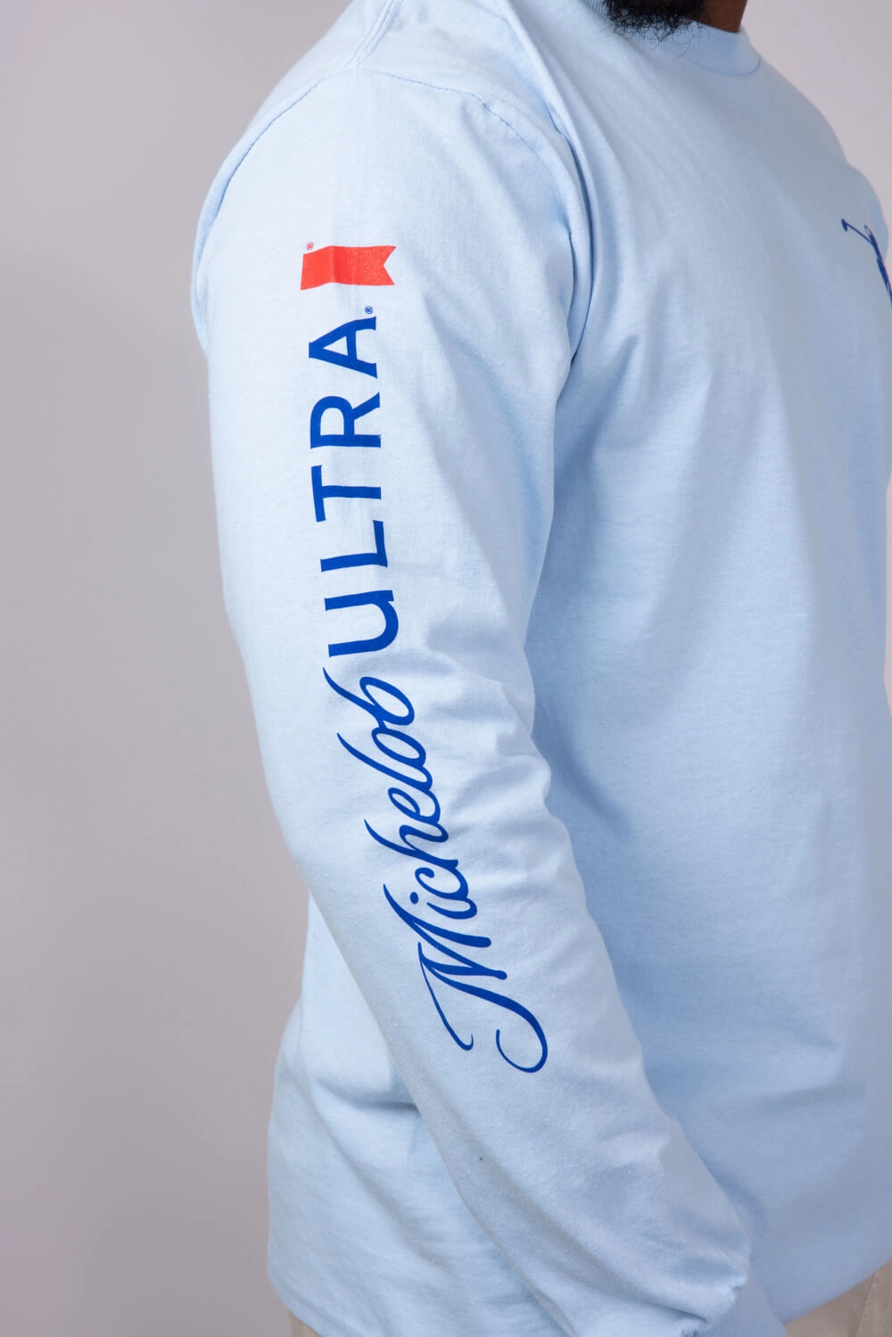 Michelob Ultra Golf Time Long Sleeve T-Shirt for Men in Blue | 17273-339 Thermal regulation Eco Certified Textile