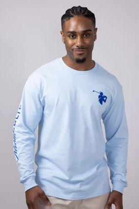 Michelob Ultra Golf Time Long Sleeve T-Shirt for Men in Blue | 17273-339 Sustainable Textile Soft Touch Texture