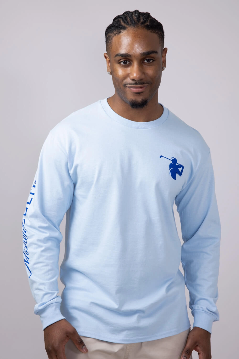 Michelob Ultra Golf Time Long Sleeve T-Shirt for Men in Blue | 17273-339 Sustainable Textile Soft Touch Texture