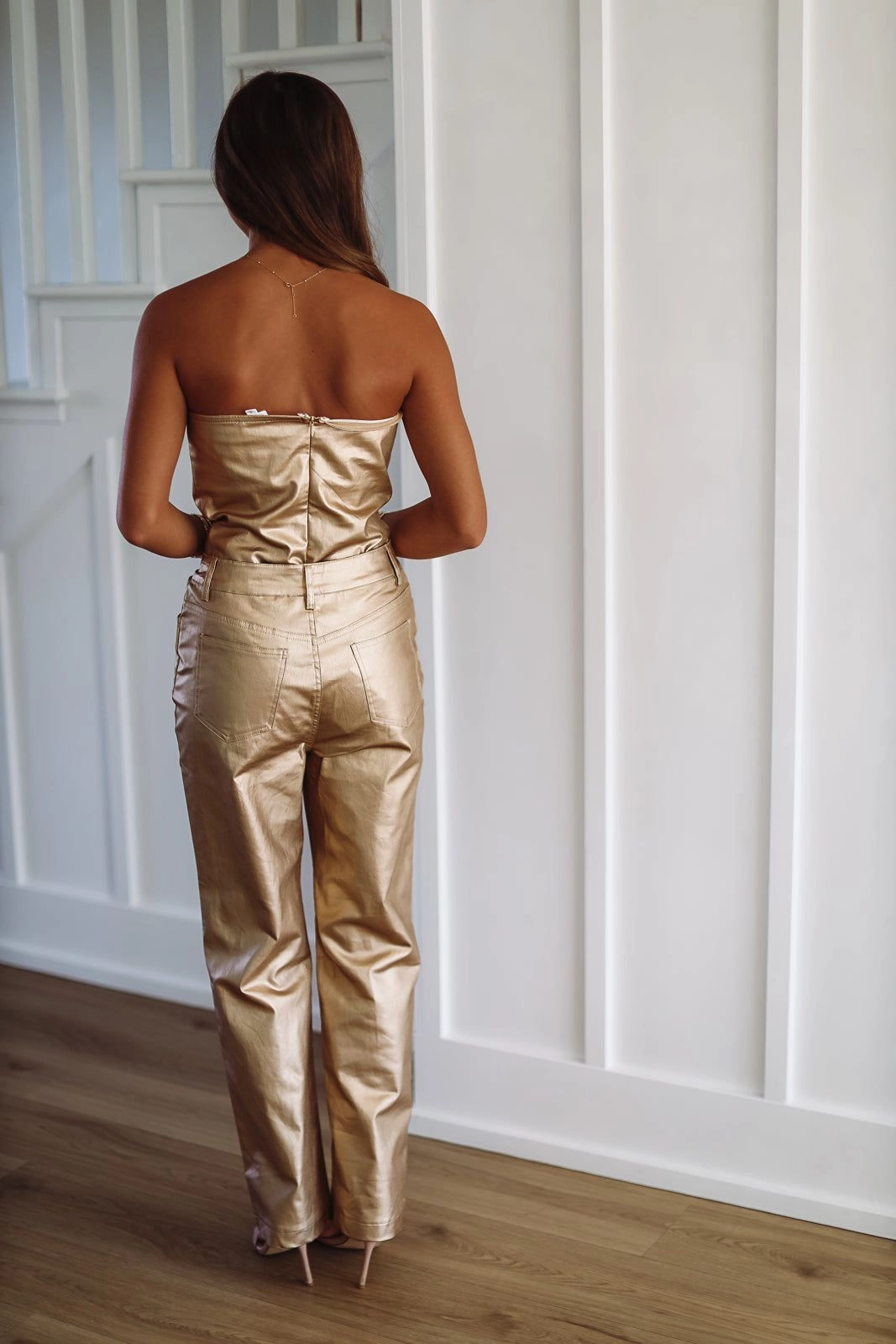 Gold Rush Strapless Bodysuit - Gold EcoFriendlyDye
