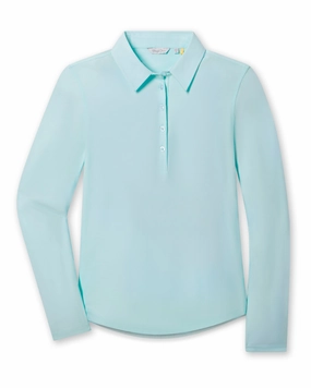 Fit For Comfort Comfortable Layer Midday Long Sleeve Polo - Glacier