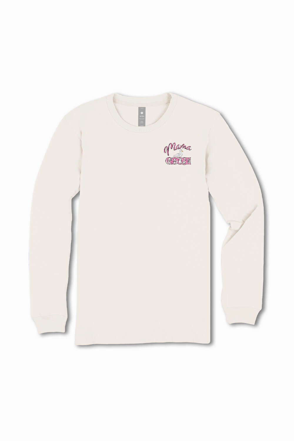 Spring Wear Quick Layer Fit Simply Southern Mama Goose Long Sleeve T-Shirt for Women in Linen | LS-MAMAGOOSE-LINEN