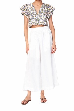 Mirth Pant in White Relaxed Comfort Wear Flattering Style