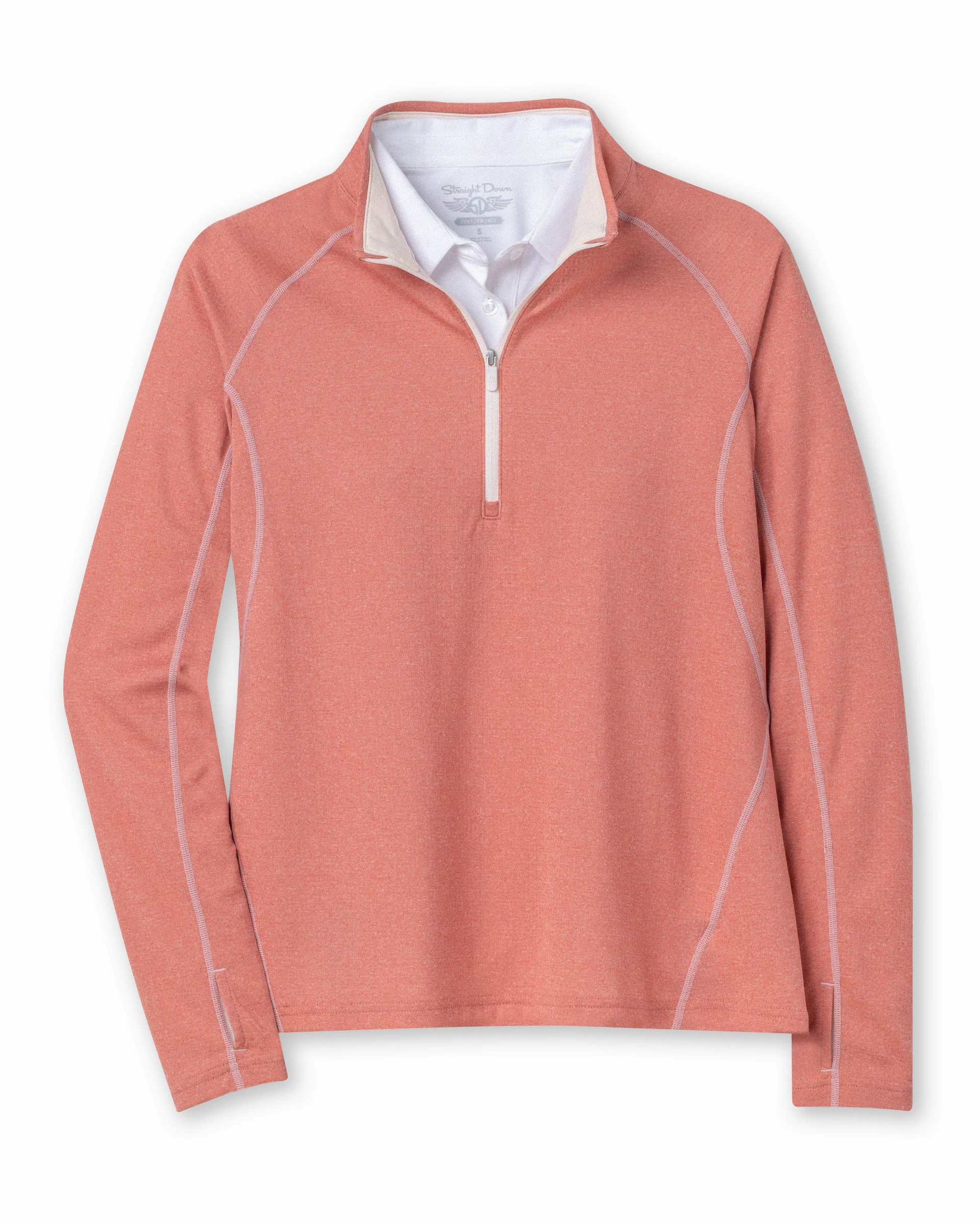 Ribbed Hem Anza Quarter Zip - Cedar