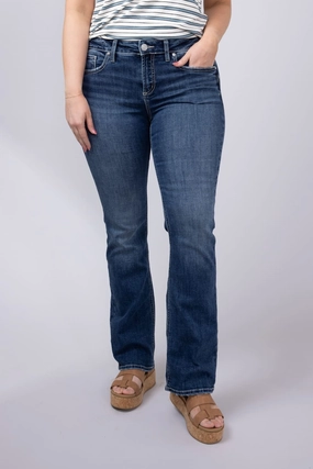 Silver Jeans Suki Slim Bootcut Mid Rise Jeans for Women | L93616ECF340 Outfit Ready Style Lightweight Material