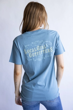 Local Girl Western Whiskey T-Shirt for Women in Slate | L5100045-SLT Comfy Wear