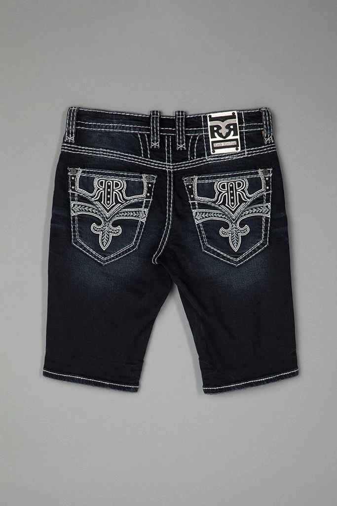 Lace trim Tailored Fit Ares Denim Shorts