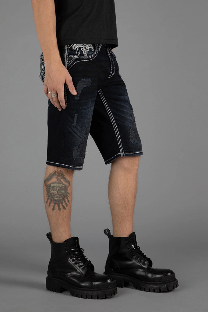 Ares Denim Shorts Compression Support Layer