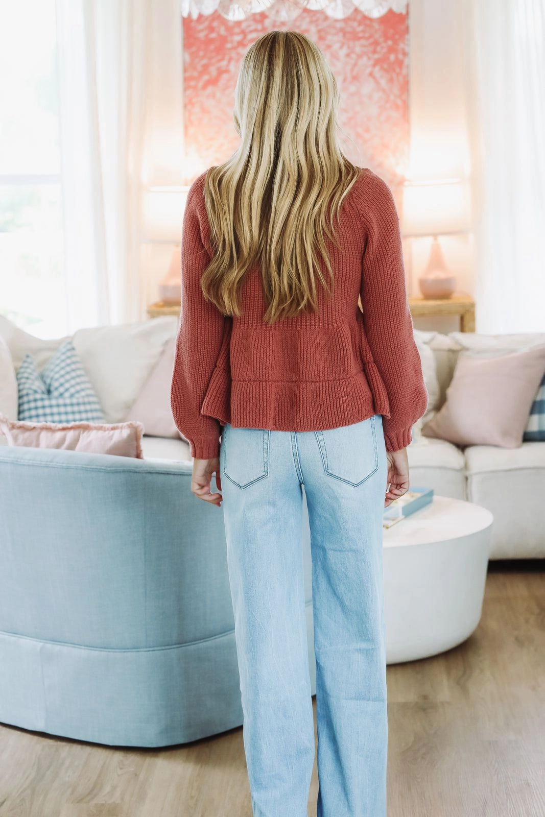 Never Wrong Knit Sweater - Mauve Gym Wear Casual Sweater