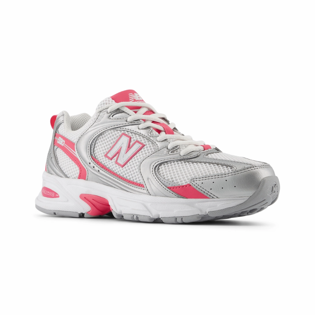Street Drive No Break In Design New Balance Men's U530RSB Silver Metallic/Dragon Berry/White
