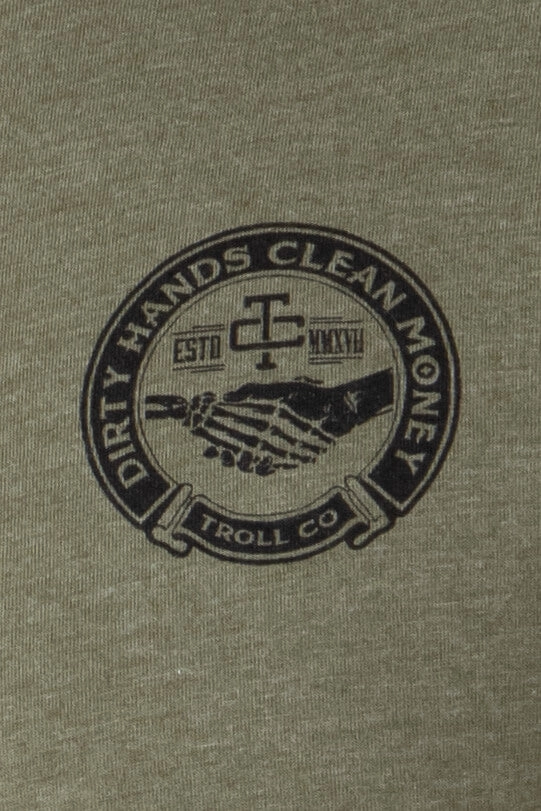 Urban Look Troll Co Haggler T-Shirt for Men in Military Green | TC0740-MILITARYGRN