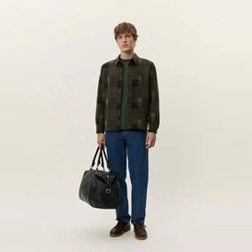 Kody Patchwork Wool Overshirt (Duffel Bag) Professional Look