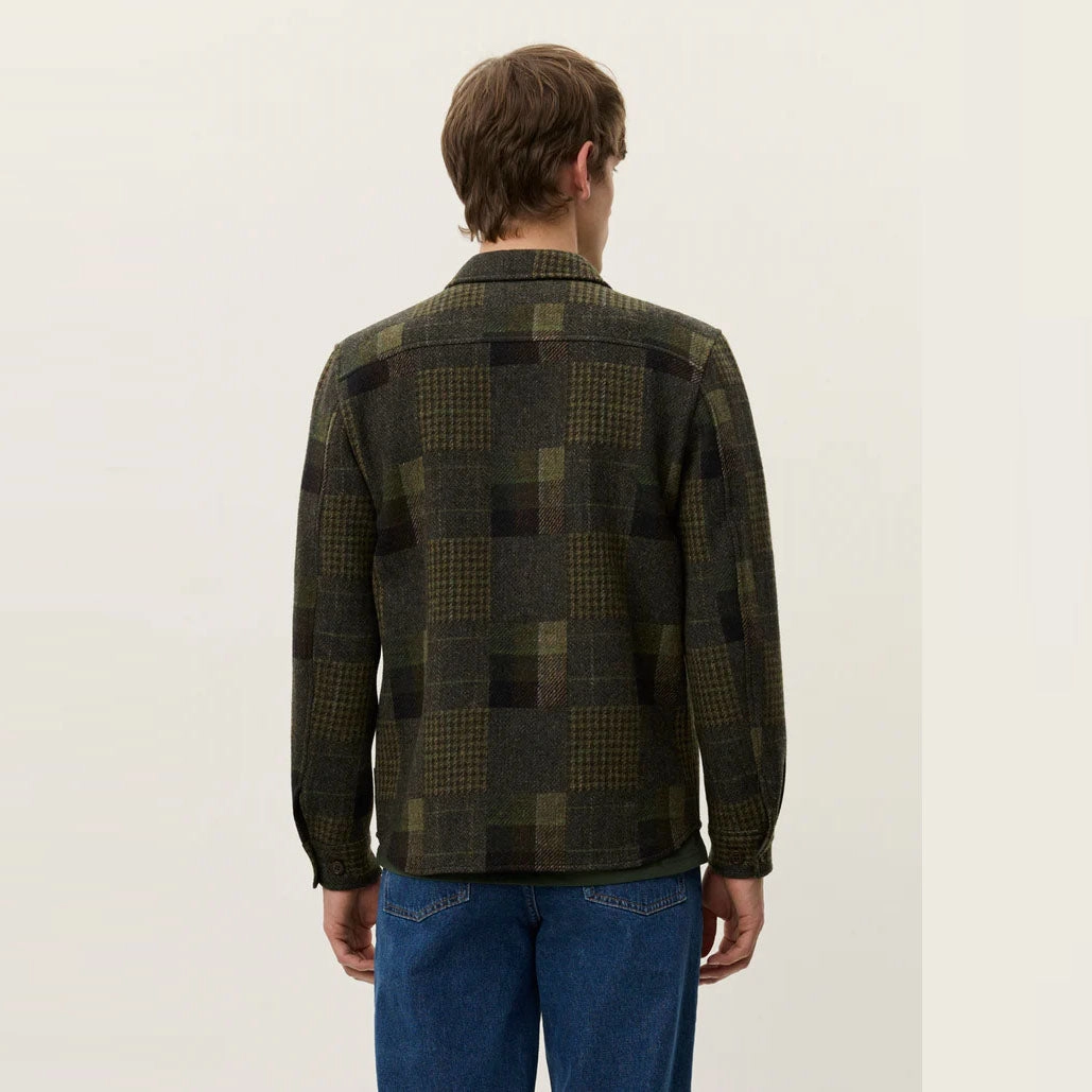 Kody Patchwork Wool Overshirt (Duffel Bag) Unstructured Shoulder All-Purpose Wear