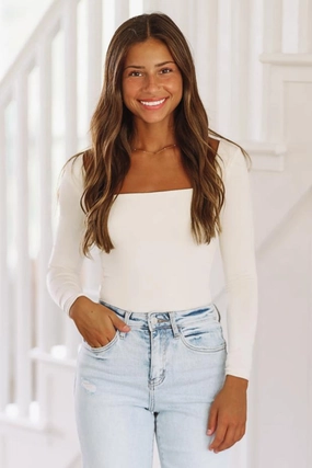 Another Day Crop Top - Cream MinimalistDesign